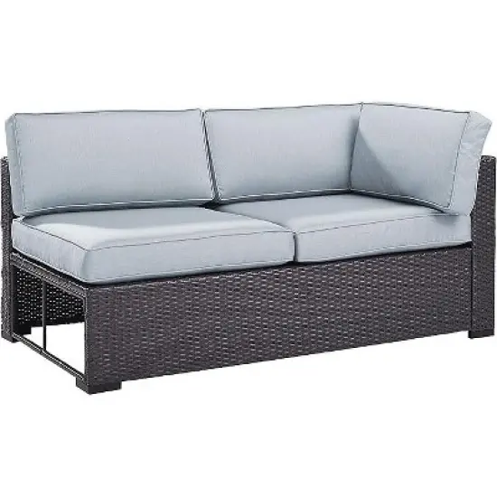 HomeStock Biscayne Outdoor  Wicker Sectional Loveseat image {6}