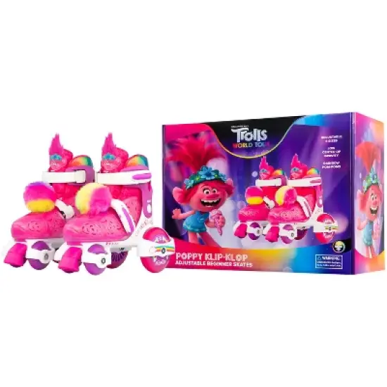 Crazy Skates Trolls Klip Klop Size Adjustable Roller Skates - Poppy From Trolls World Tour image {5}