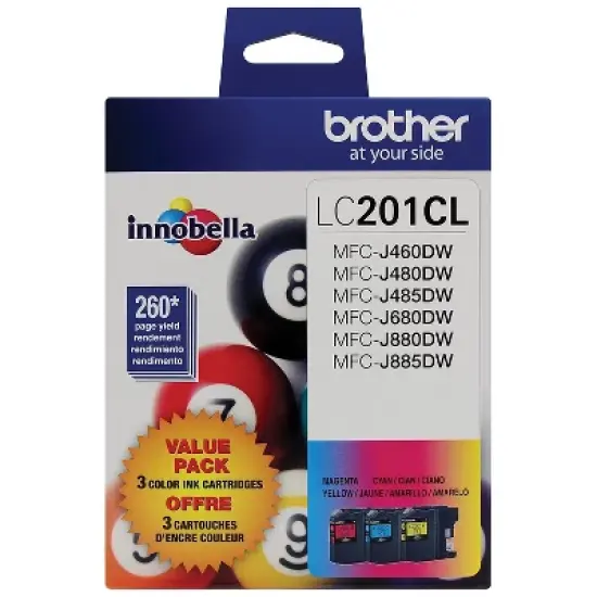 Brother LC2013PKS Innobella Ink Cyan/Magenta/Yellow 3/PK image {2}