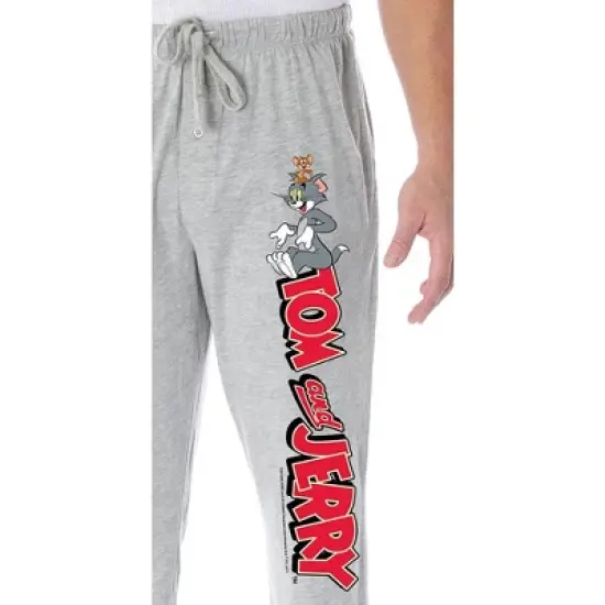 Tom And Jerry Men's Vintage Characters And Logo Loungewear Pajama Pants Vintage Tom and Jerry image {2}