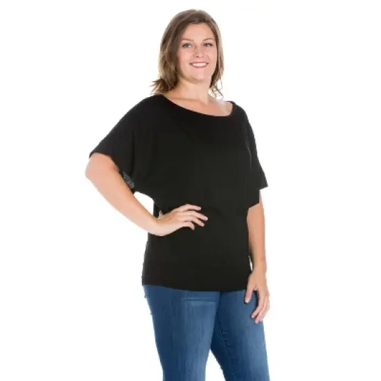 24seven Comfort Apparel Women's Plus Short Sleeve Top image {1}