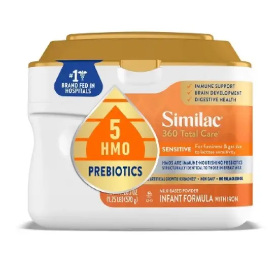 Similac 360 Total Care Sensitive Non-GMO Powder Infant Formula - 20.1oz image {2}