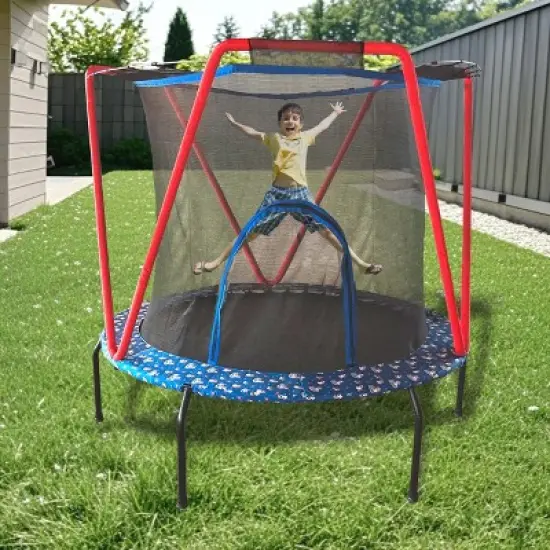 66'' Trampoline for Kids Toddler Indoor Outdoor Small Trampolines for Baby with heighten net No-Gap Design for Kids image {1}