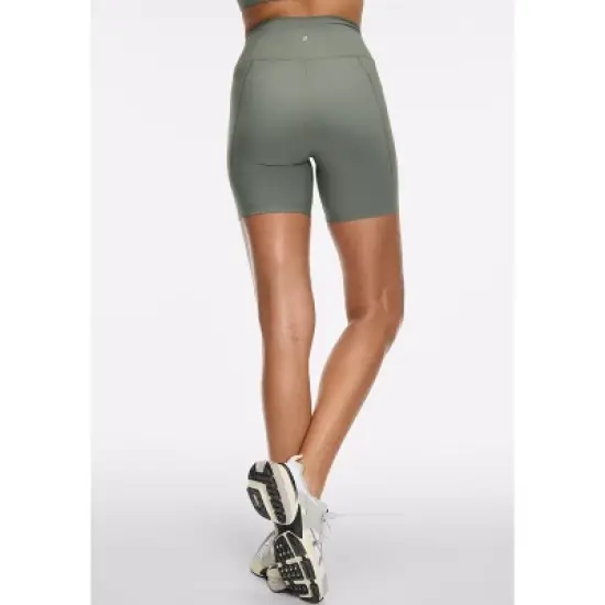 Peloton Women's Cadent High Rise Pocket Bike Short 7", Castor Gray image {2}