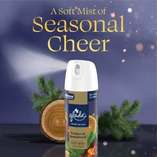 Glade Compressed Gas Air Freshener Aerosol - Embers & Sandalwood - 8oz image {4}
