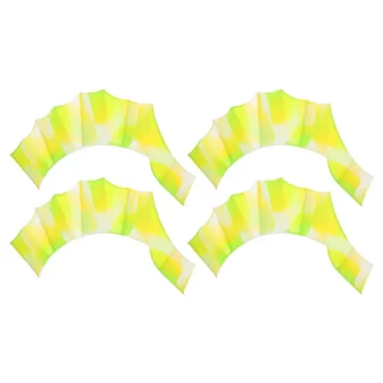 Unique Bargains Silicone Resistance Lightweight Aquatic Webbed Finger Frog Swimming Gloves 2 Pairs image {5}