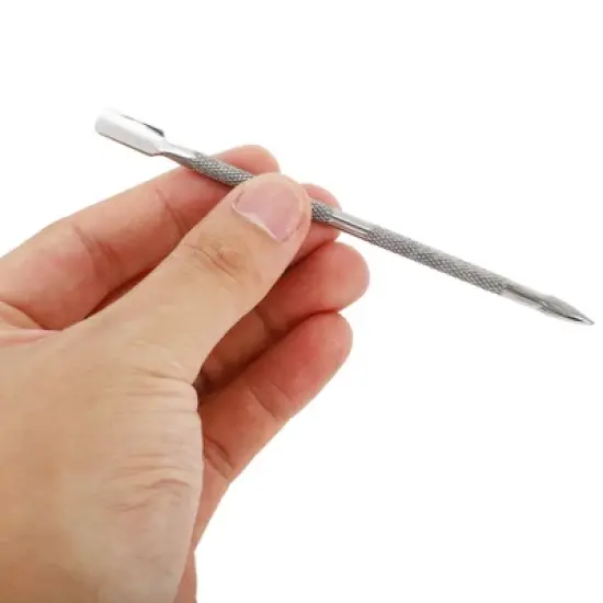 Unique Bargains Multi-function Cuticle Pusher 5.04" Length Silver Tone 1 Pc image {4}