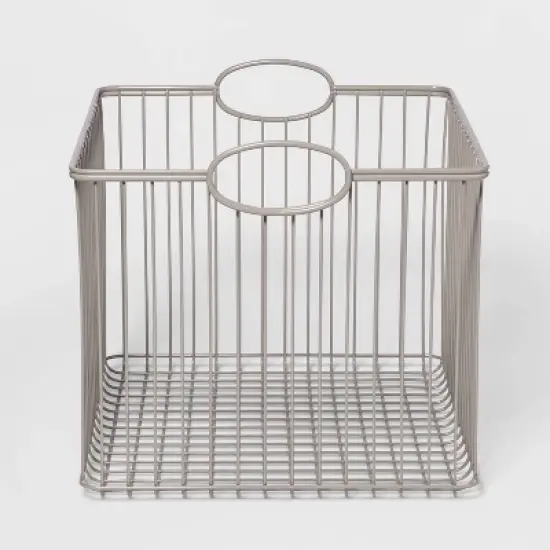 Wire Stackable Kids' Storage Basket Gray - Pillowfort&trade; image {6}