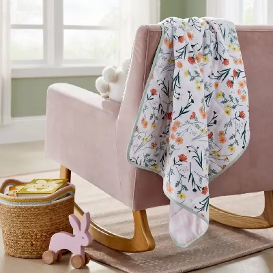 Jersey Knit Reversible Blanket - Cloud Island&trade; Garden Floral image {1}