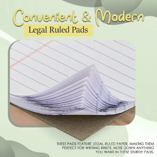 Enday Legal Pads 8.5 x 11 Inch, (12 Pack) 50 Sheets per Notepad, Note Pads, Legal Ruled Writing Pad with Perforated Pages image {5}