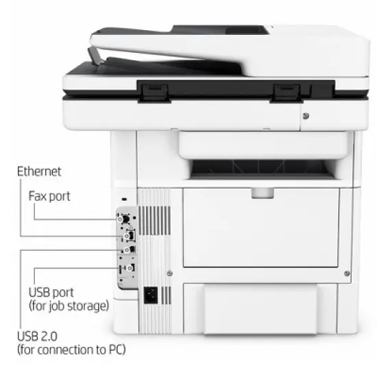 HP LaserJet Enterprise Flow MFP M528c Laser Printer, Black And White Mobile image {7}