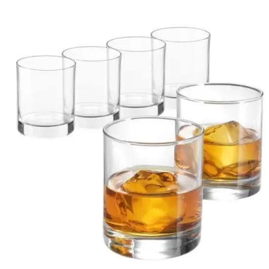 Bormioli Rocco Cortina Set of 6 Old Fashioned Glasses, Lowball Glasses, 8.5 Oz Weighted Bottom Short Glass Tumbler, Made In Italy image {6}