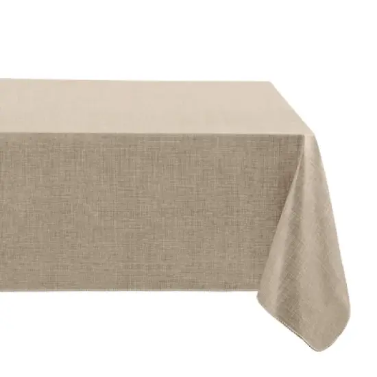 Elrene Monterey Linen Texture Vinyl Indoor/Outdoor Tablecloth - Elrene Home Fashions image {1}