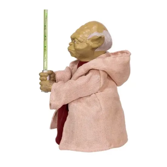 Kurt Adler 12-Inch Battery-Operated Star Wars Yoda with LED Light Saber Treetop image {2}