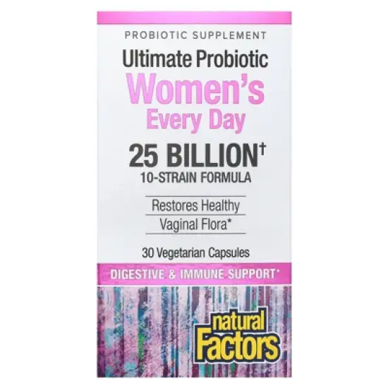 Natural Factors Ultimate Probiotic Women's Every Day, 25 Billion , 30 Vegetarian Capsules image {3}