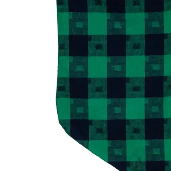Northlight 20" Green and Black Plaid Christmas Stocking image {3}