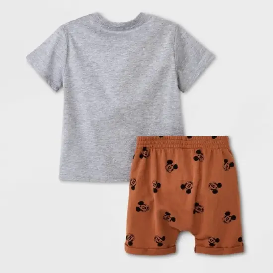 Toddler Boys' Disney Mickey Mouse Top and Bottom Set - White image {1}