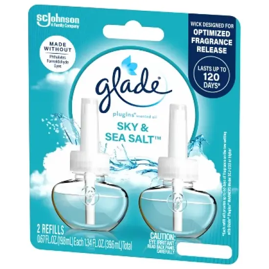 Glade PlugIns Scented Oil Air Freshener Refills - Sky & Sea Salt - 1.34 fl oz/2pk image {14}