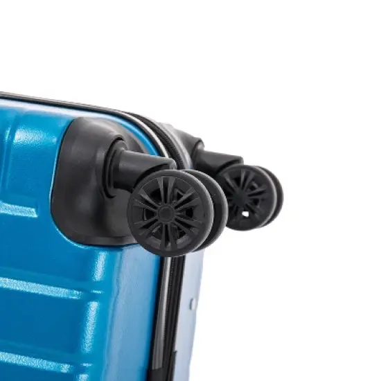 DUKAP Zahav Lightweight Hardside Medium Checked Spinner Suitcase - Teal image {10}