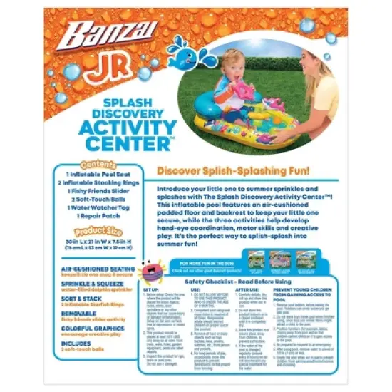 Banzai Splash Discovery Activity Center: Baby Float & Water Toys image {5}