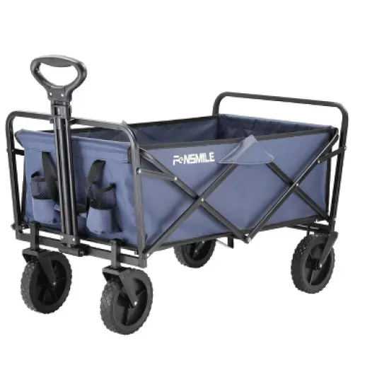 EchoSmile 4.06 cu. ft. Fabric Portable Garden Cart with Adjustable Rolling Wheels image {15}