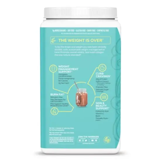SLIM Collagen Boost Protein Powder, Beauty & Slimming Formula, Plant-Based Protein, Chocolate, Vanilla or Red Velvet Flavors, Sunwarrior, 750gm image {2}