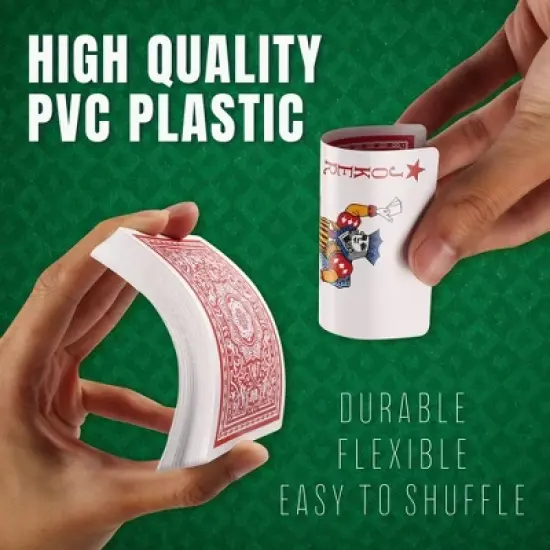 LotFancy 2 Decks Waterproof Plastic Playing Cards with Case, Poker Size Standard Index image {2}