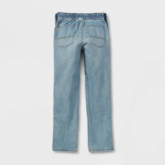 Boys' Adaptive Jeans - Cat & Jack&trade; Light Wash image {1}