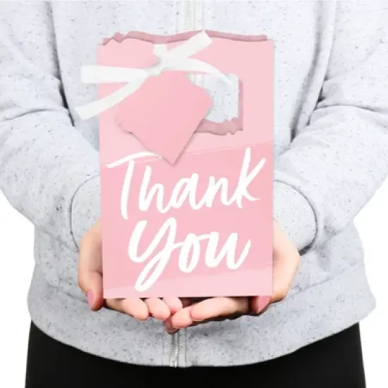 Big Dot of Happiness Pink Elegantly Simple - Guest Party Favor Boxes - Set of 12 image {3}