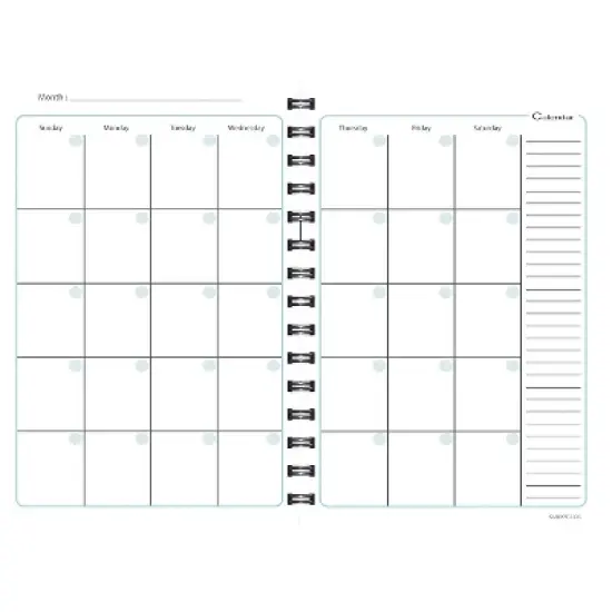 Kahootie Co. Kahootie Co Weekly Planner 6" x 9" Teal and White (ITKWTW) image {2}