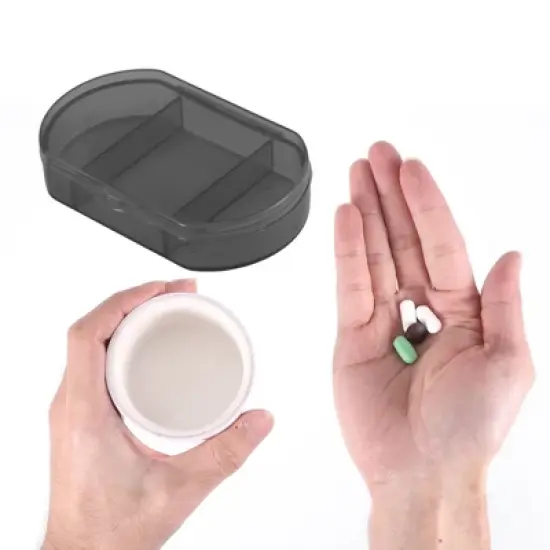 Unique Bargains 3 Compartments Pill Case 1 Pc image {3}