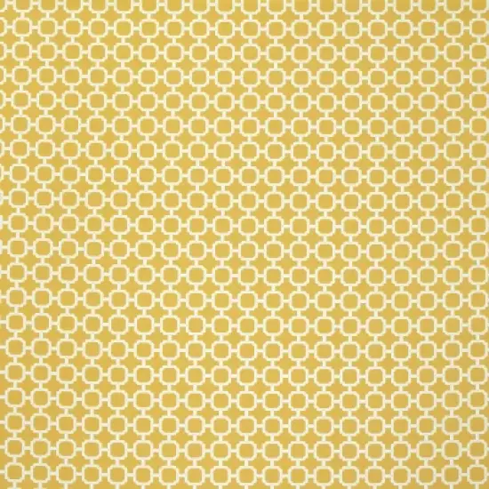2pc 16.5" x 24.5" Outdoor Lumbar Throw Pillows Yellow/White Geometric - Pillow Perfect image {3}