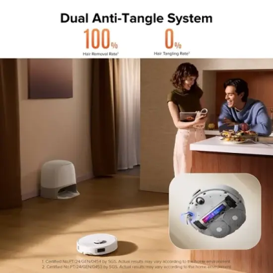 Roborock Qrevo Curv 5A1 Robot Vacuum and Mop with Zero-Tangling Design, FlexiArm Tech & Hands-Free Dock, Auto Mop Lifting, Pet Friendly image {1}