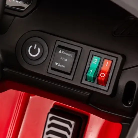 Qaba 12V Chevrolet Silverado EV RST Licensed Kids Electric Car with Parent Remote Control, Spring Suspension, Soft Start, Auxiliary Wheels, Red image {5}