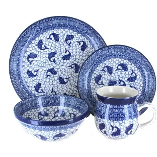 Blue Rose Polish Pottery Ceramika Artystyczna Dinnerware (16 PC) image {20}