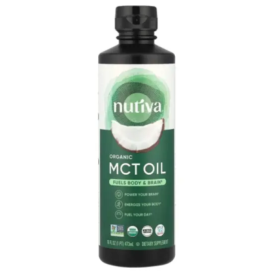 Nutiva Organic MCT Oil, 16 fl oz, Unflavored for Keto Coffee, Non-GMO Oil made from Organic Coconuts, Keto Friendly, Best MCT Oil Wellness Ketosis image {4}