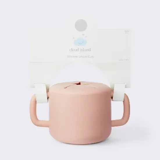 Silicone Snack Cup & Lid - Pink - Cloud Island&trade; image {3}