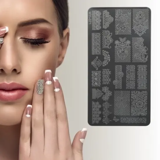 Unique Bargains Colorful Nail Art Stamp WY-071 Silver Tone 1 Pc image {3}