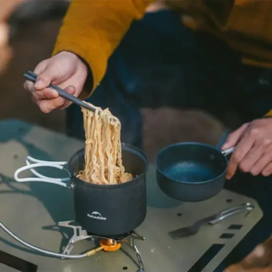 Naturehike 4 in 1 Premium Camping Cookware Set &ndash; Lightweight Aluminum Pots with Multi-Use Lids,Upgraded Handle,Compact & Space-Saving(Only 1.32 lbs) image {5}