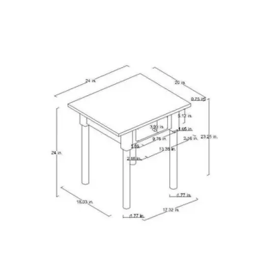 Wood Turned Leg Accent Table with Drawer - Black - Hearth & Hand&trade; with Magnolia image {6}