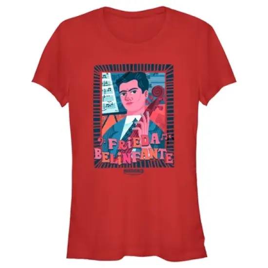Junior's Rebel Girls Frieda Belinfante Portrait T-Shirt image {3}