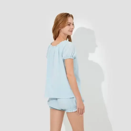 Women's Puff Cap Sleeve Babydoll Top - Wild Fable&trade; image {1}