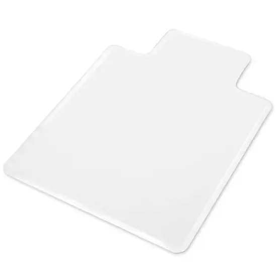 WorkOnIt Office Desk Chair Floor Mat with Lip, Clear image {7}