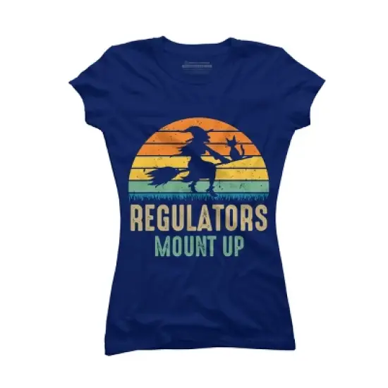 Junior's Design By Humans Regulators Mount Up Halloween Witch By RedBirdLS T-Shirt image {4}