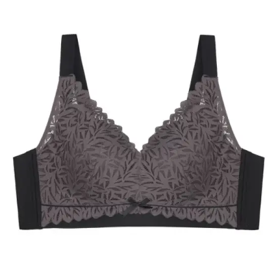Agnes Orinda Women Plus Full Coverage Lace Soft Cup U Back Adjustable Strap Wireless Bras image {4}