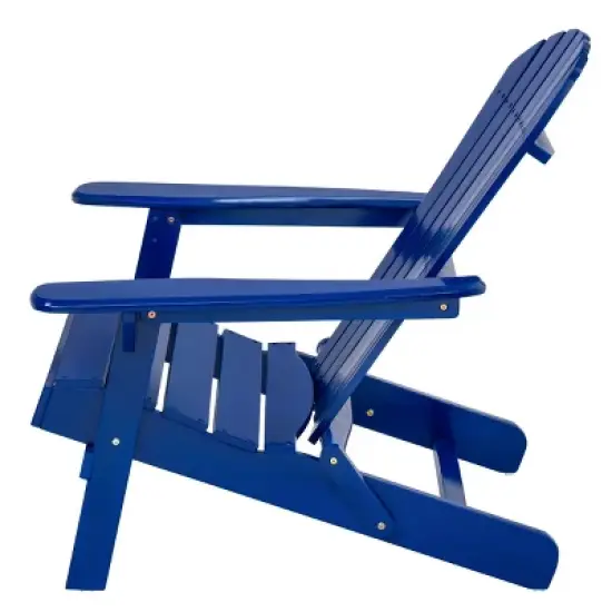Rustic Foldable Acacia Wood Adirondack Chair, Weather-Resistant Outdoor Seating for Patio, Deck, Garden, and Backyard Comfort-Coolbibila image {5}