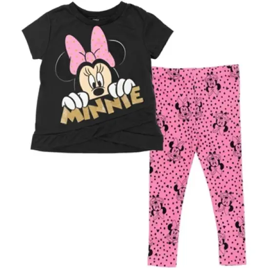 Disney Minnie Mouse T-Shirt and Leggings Outfit Set Infant to Little Kid image {12}