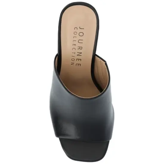 Journee Collection Womens Ezzlynn Structured Heel Slip On Platform Sandals image {3}