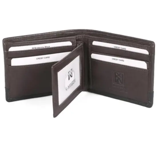 Karla Hanson Men's RFID Leather Bifold Wallet w/ Card Holder Insert image {1}