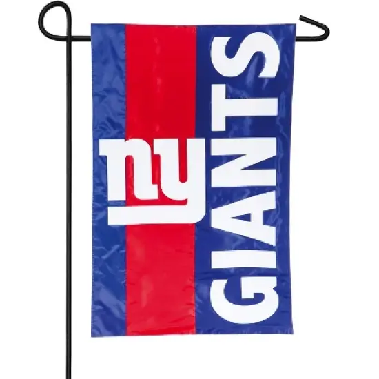 Evergreen NFL New York Giants Embroidered Logo Applique Garden Flag, 12.5 x 18 inches Indoor Outdoor Double Sided Decor for Football Fans image {1}